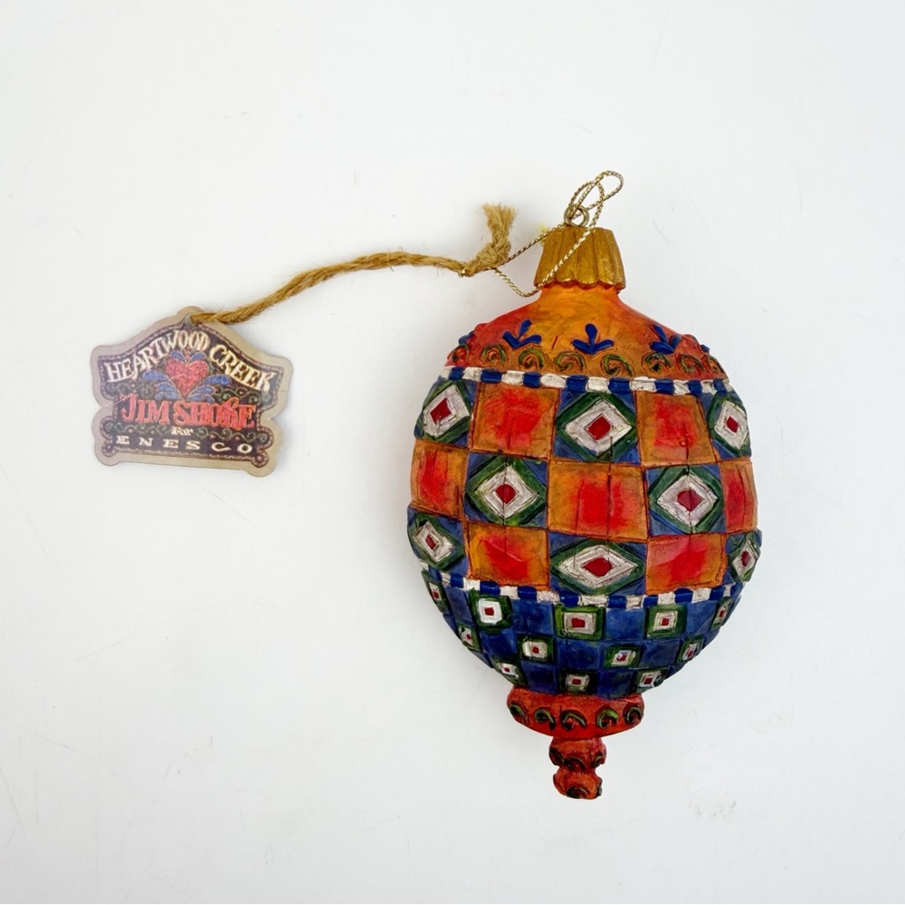 Christmas Ornament Bauble Quilt Jim Shore Heartwood Creek Holiday Decor Folk Art